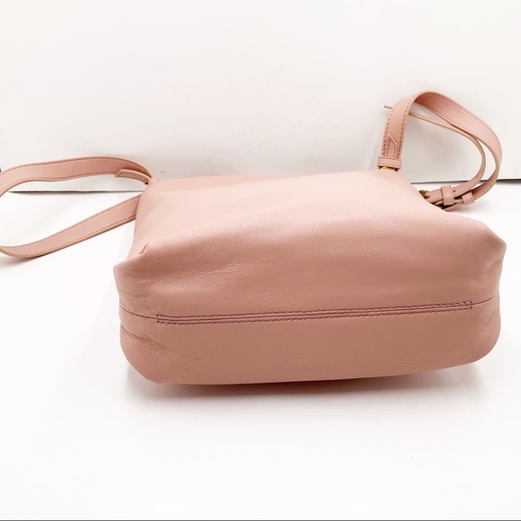 🆕{J. Crew} Oslo Soft Pink Pebble Leather Bucket CrossBody Bag - Picture 8 of 16